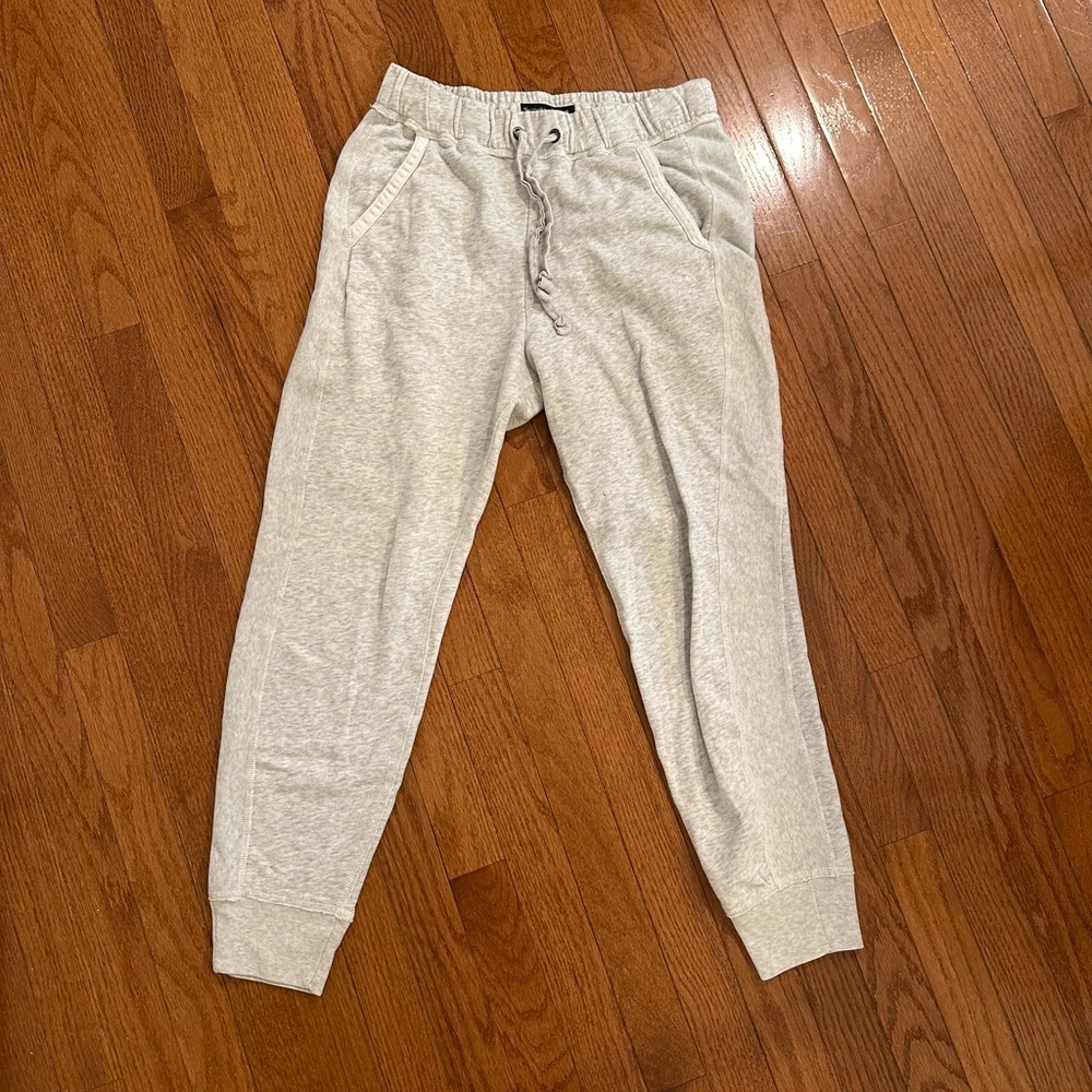 Abercrombie & Fitch Soft Light Gray Fleece Joggers